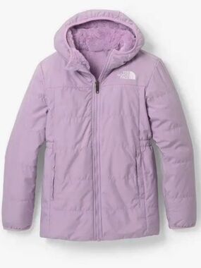 The North Face Girls' Reversible Mossbud Parka, quilted & fleece Inside Size 10